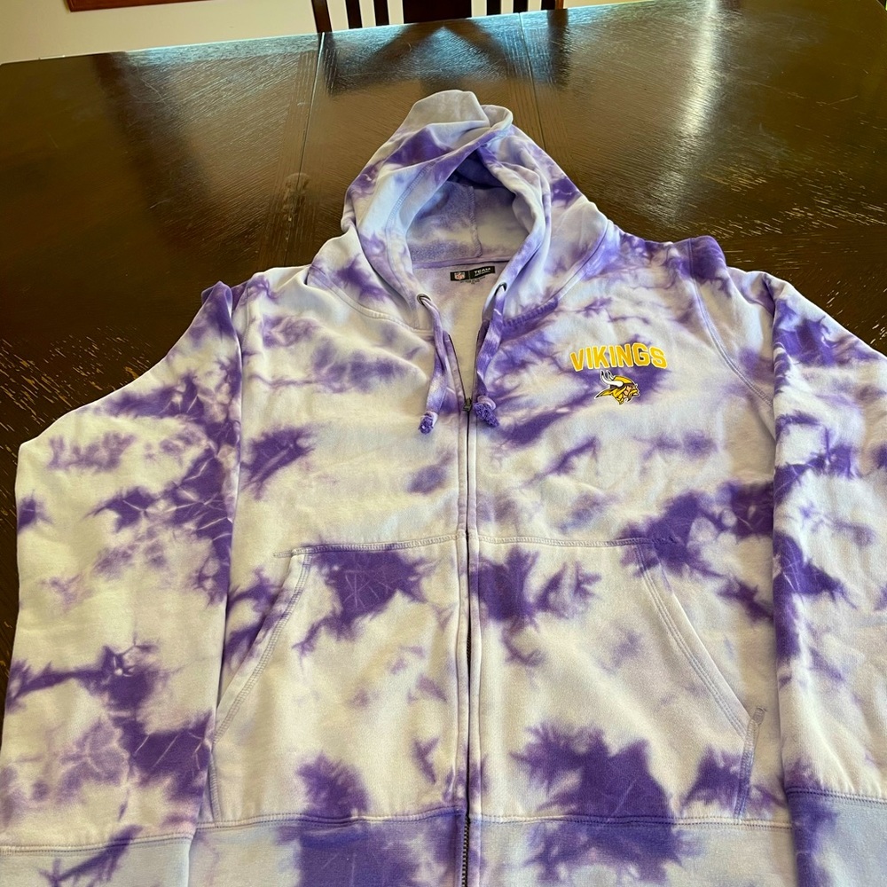 Womens 2XL Minnesota Vikings full zip hoodie sweatshirt